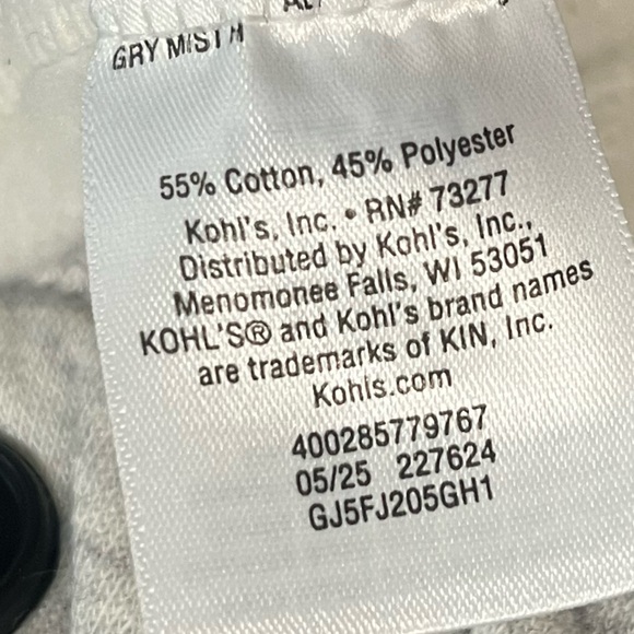 NWT Girls Jumping Bean Fleece Lined Grey Drawstring Joggers - Size 5 - Picture 6 of 8